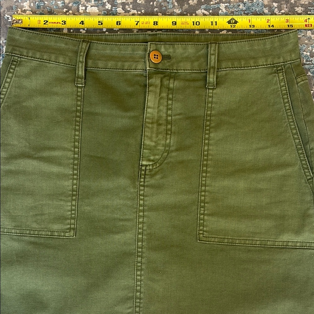 J. Crew Green Utility Mini Skirt Size 6 - Picture 10 of 12
